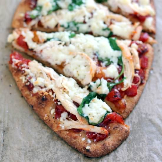 Chicken Naan Pizza