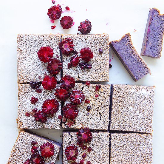 Blackberry Magic Custard Cake