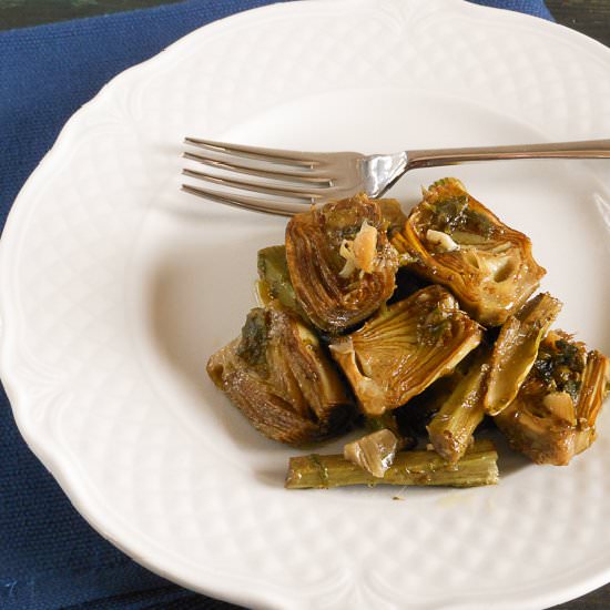 Artichokes alla Romana -Roman Style