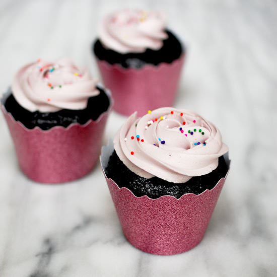 Choc Cupcakes & Vanilla Buttercream