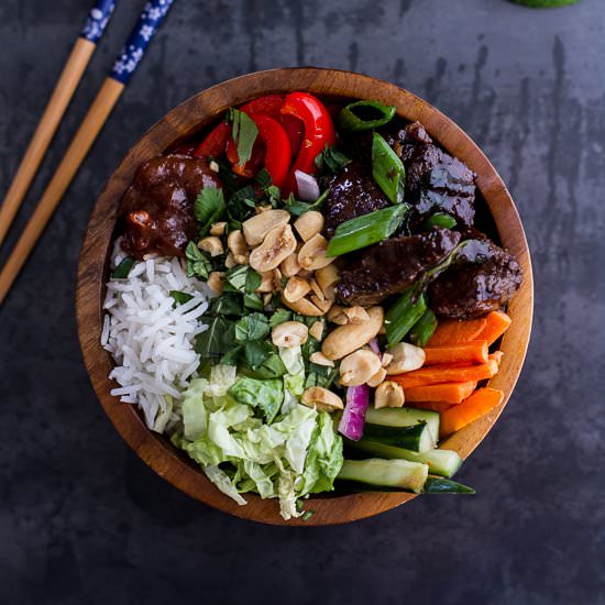 Vietnamese “Shaken” Beef Bowl