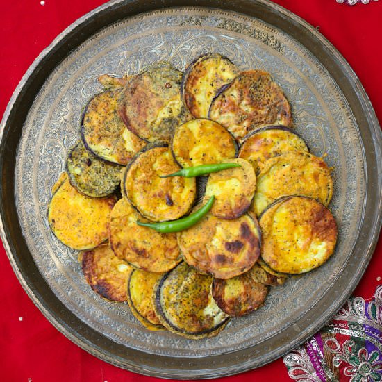 Fried Spiced Indian Aubergines