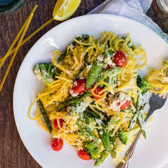 Almond Ricotta Pasta & Vegetables
