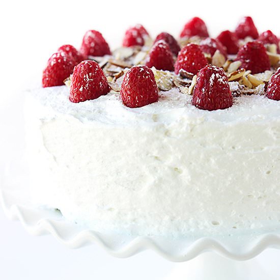 Chilled Raspberry Almond Cake
