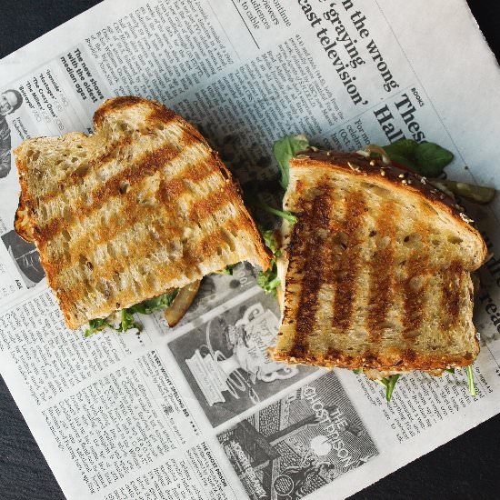 Grilled Hummus Sandwich + Sautéed