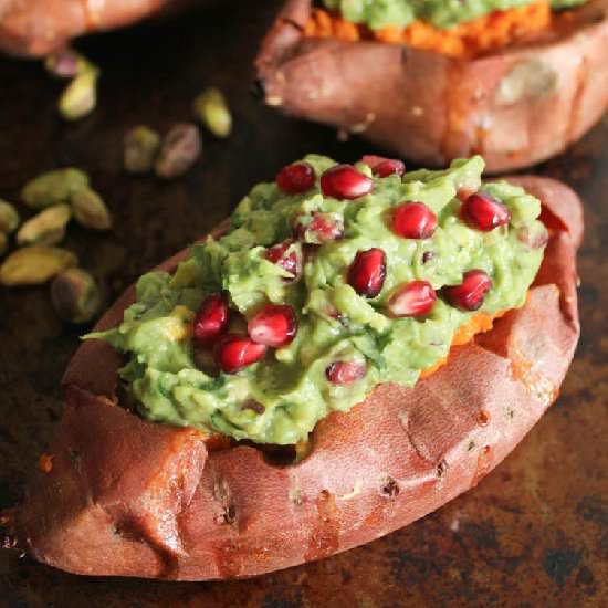 Mashed Sweet Potatoes w/Guacamole