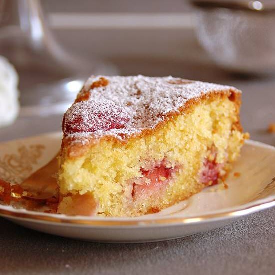 Strawberry Cake and Cherries