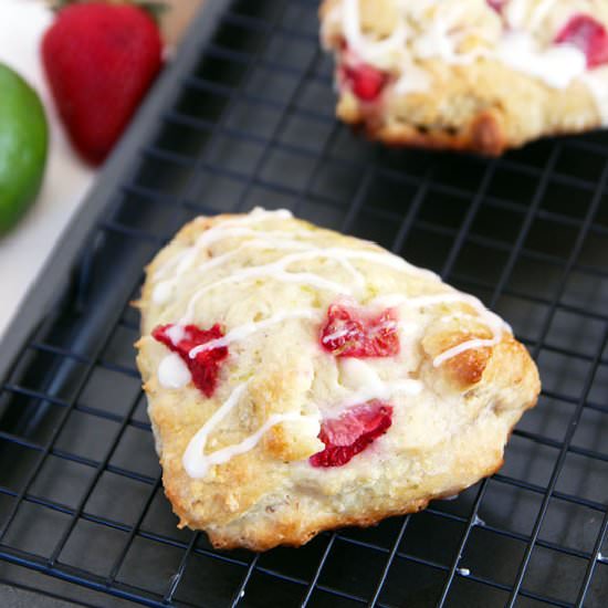 Strawberry Lime Scones