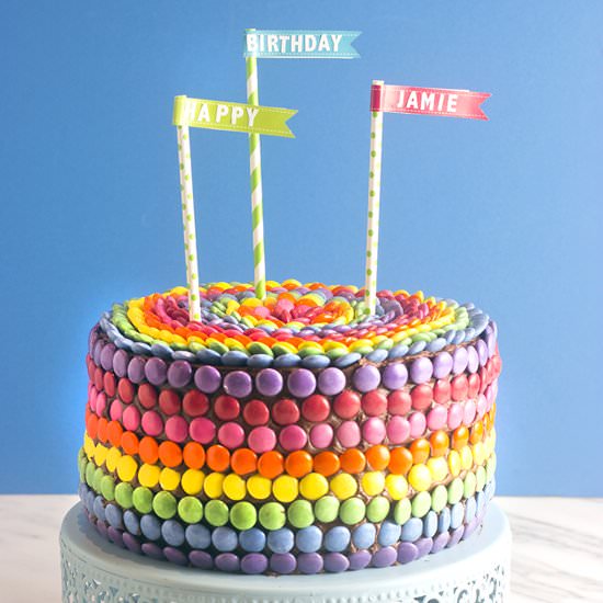Smarties Rainbow Chocolate Cake
