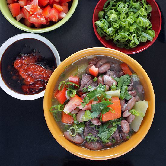 Beef and red bean soup