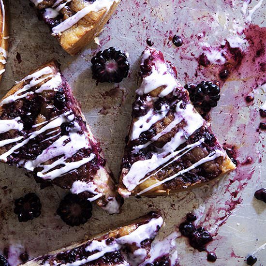 Blackberry Cinnamon Roll Cake