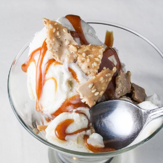 Tahini Caramel Sundae