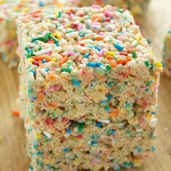 Funfetti Rice Krispy Treats