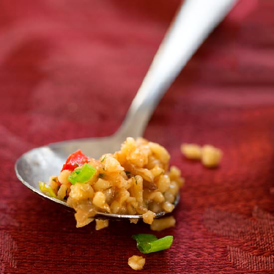 Meatless Dirty Freekeh with Tempeh