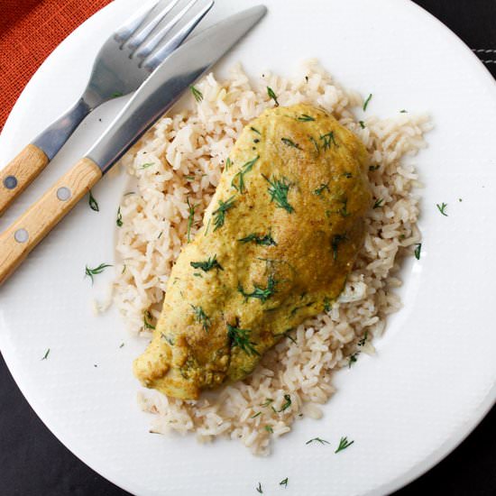Curried Dill Baked Chicken