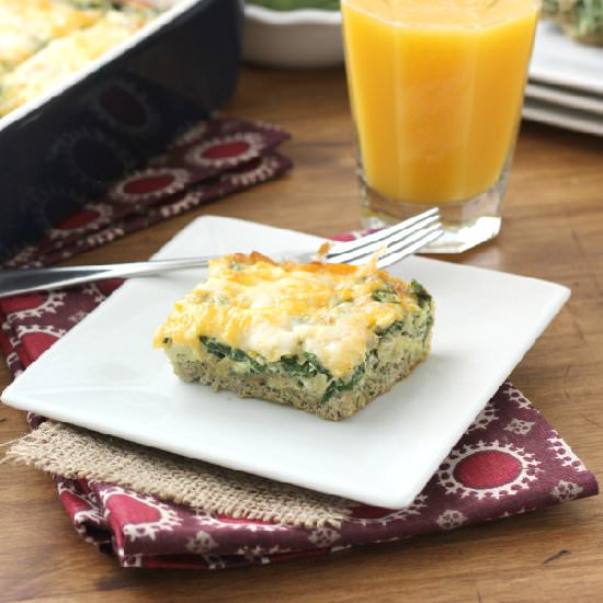 Spinach and Artichoke Egg Bake