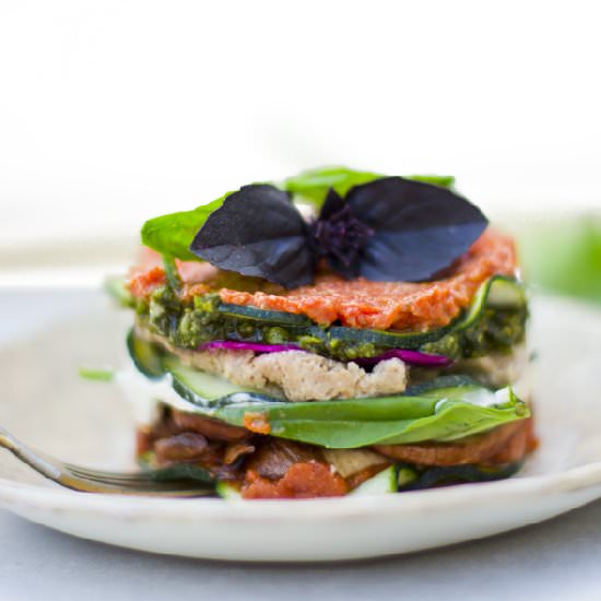 Raw Vegetable Milhojas