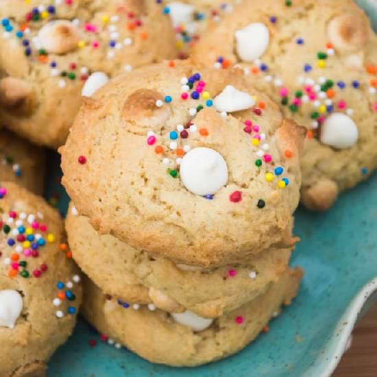 Soft Baked Cake Batter Cookies