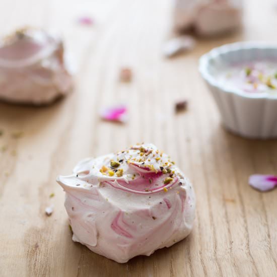 Rosewater Meringues