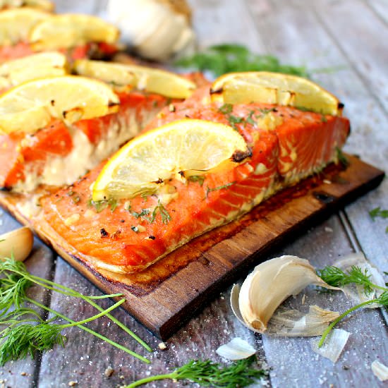 Grilled Cedar Plank Salmon