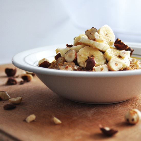 Hazelnut & Banana Porridge