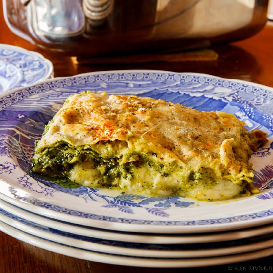 Pesto Prosciutto Lasagna