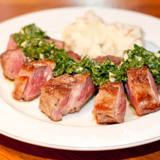 Chimichurri on Sirloin Steak