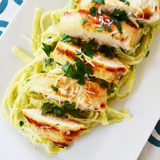 Roasted Asparagus Ricotta Linguine