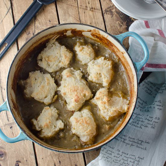Creamy Chicken Stew with Dumplings