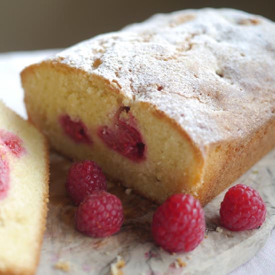 Gluten Free Raspberry Loaf Cake