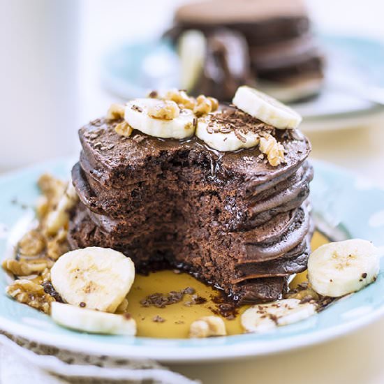 Double Chocolate Pancakes