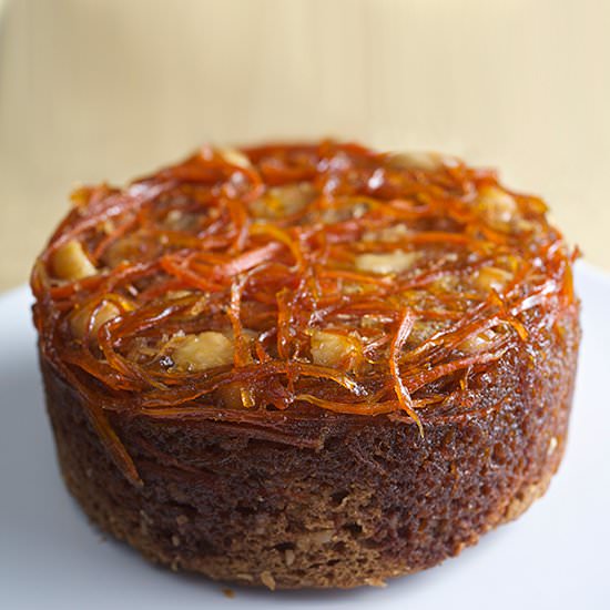 Upsidedown Carrot Coconut Ginger Cake