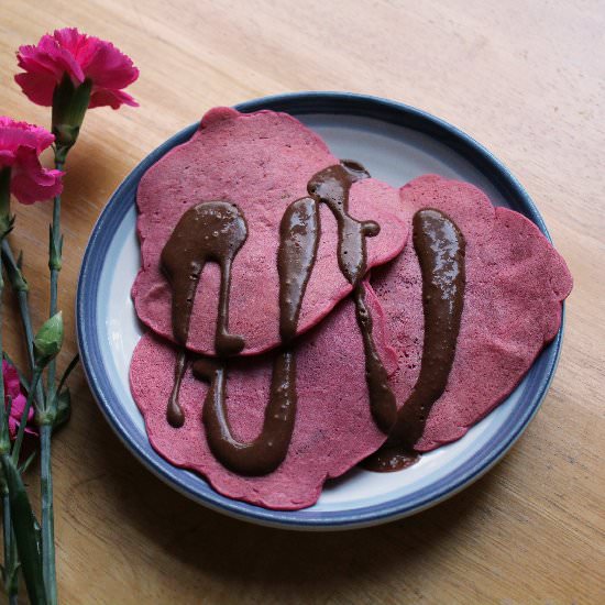 Pretty Pink Pancakes