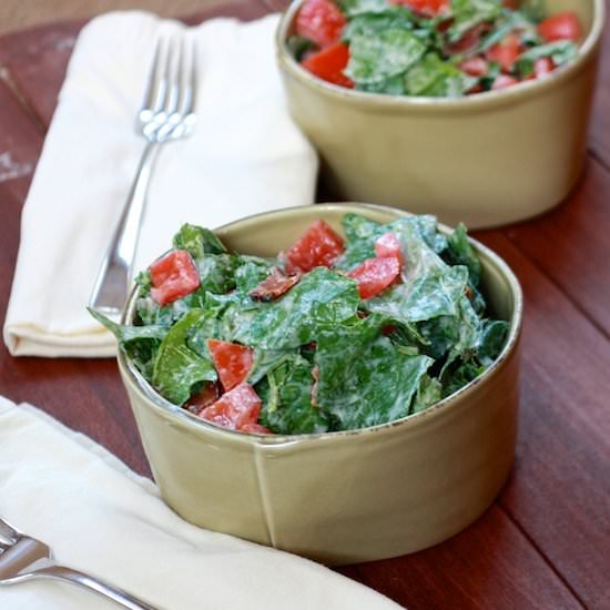 BLT Salad with Sriracha Ranch