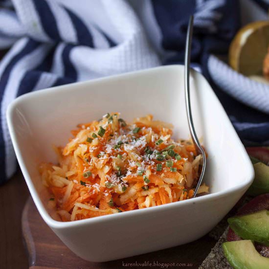Carrot Apple Coconut Side Salad
