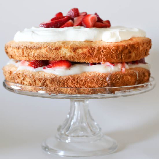 Strawberry, Lemon + Limoncello Cake