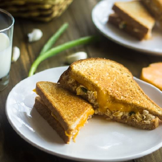 Skinny Egg Salad Grilled Cheese