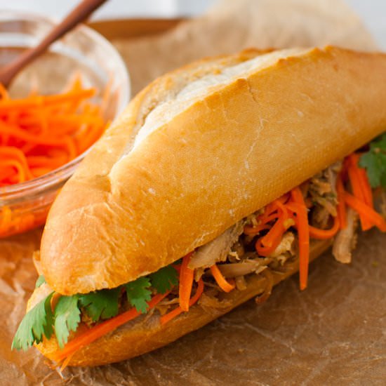 Roasted Chicken Banh Mi Sandwich
