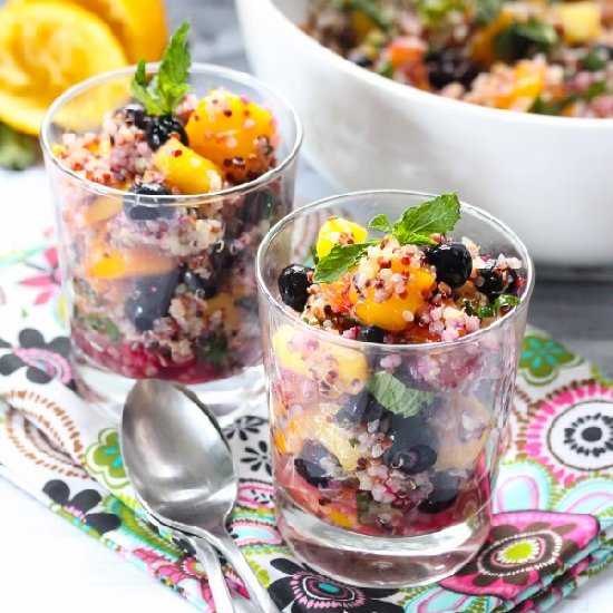 Quinoa mixed fruit salad