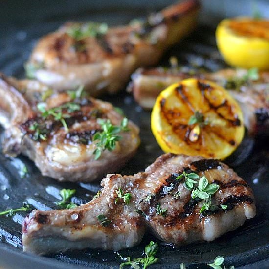 Lemon Thyme Lamb Chops