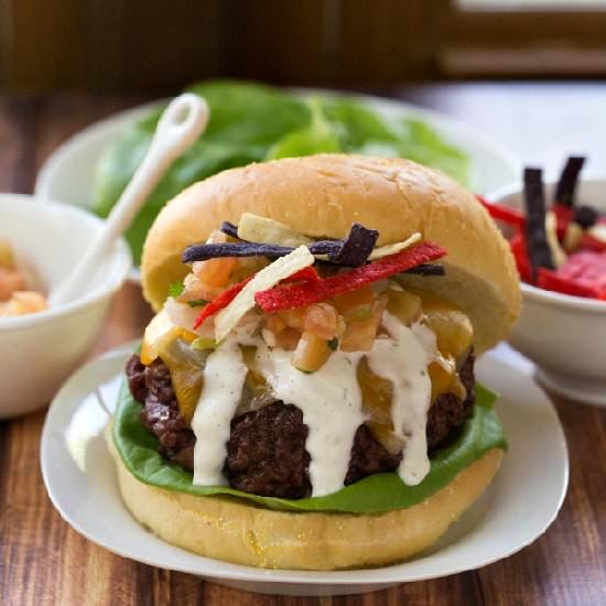 Taco Dip Cheeseburgers