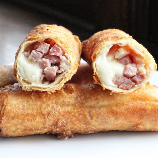Ham, Cheese, and Pineapple Egg Roll