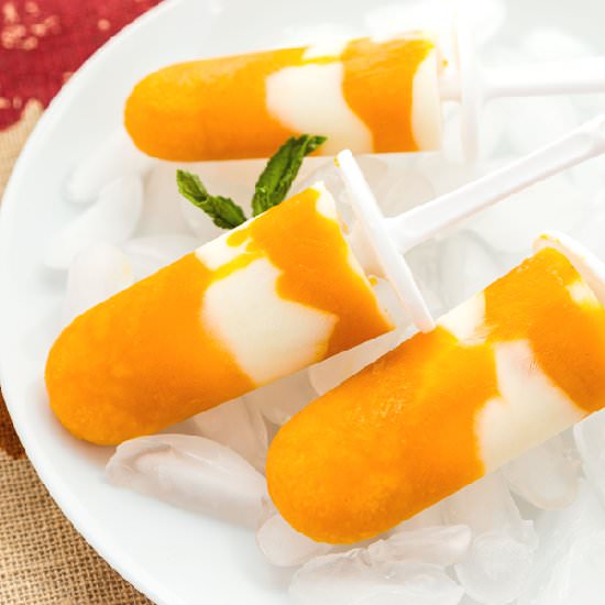 Mango Yogurt Popsicles