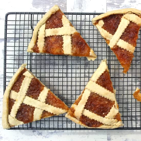 Rhubarb Linzer Torte [Vegan]
