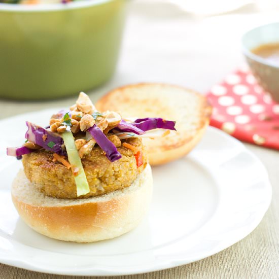 Thai Veggie Burgers Peanut Sauce