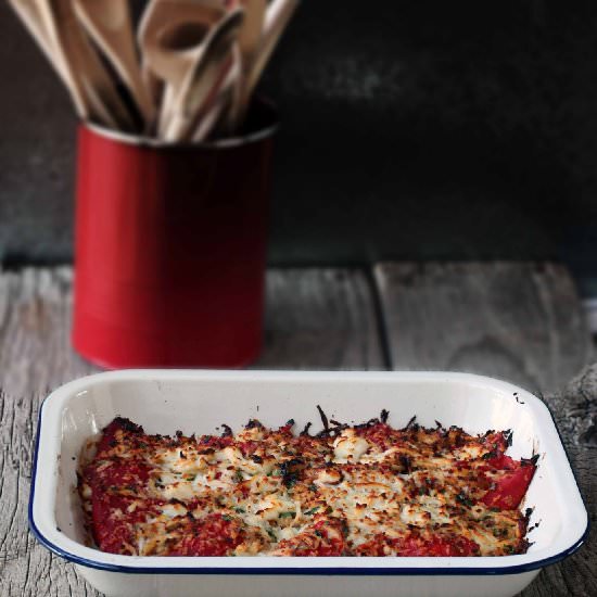Piquillo Peppers Stuffed Halloumi