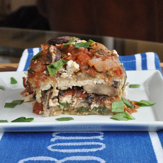 Vegan Eggplant and Mushroom Lasagna