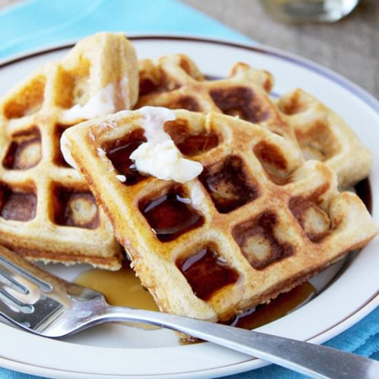 Whole Wheat Honey Ricotta Waffles