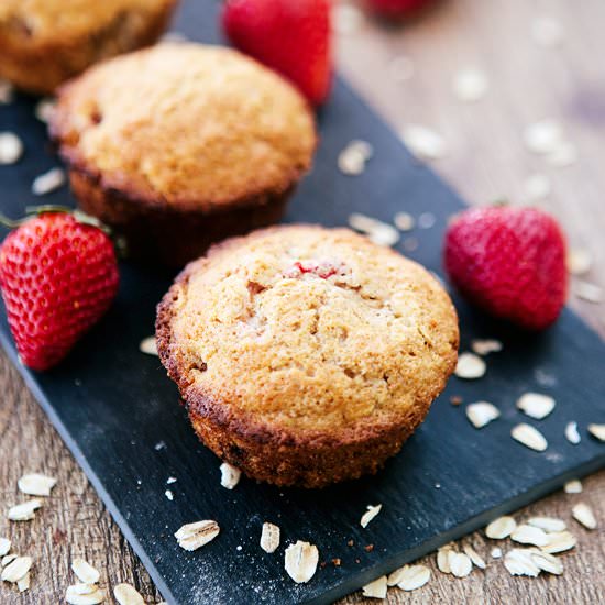 Strawberry Oatmeal Muffins