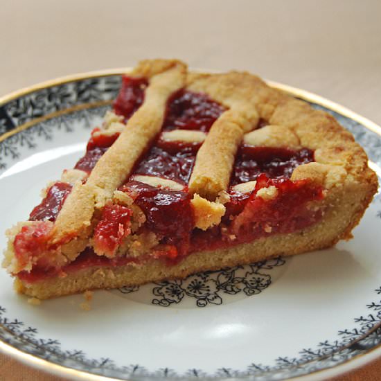 Strawberry crostata